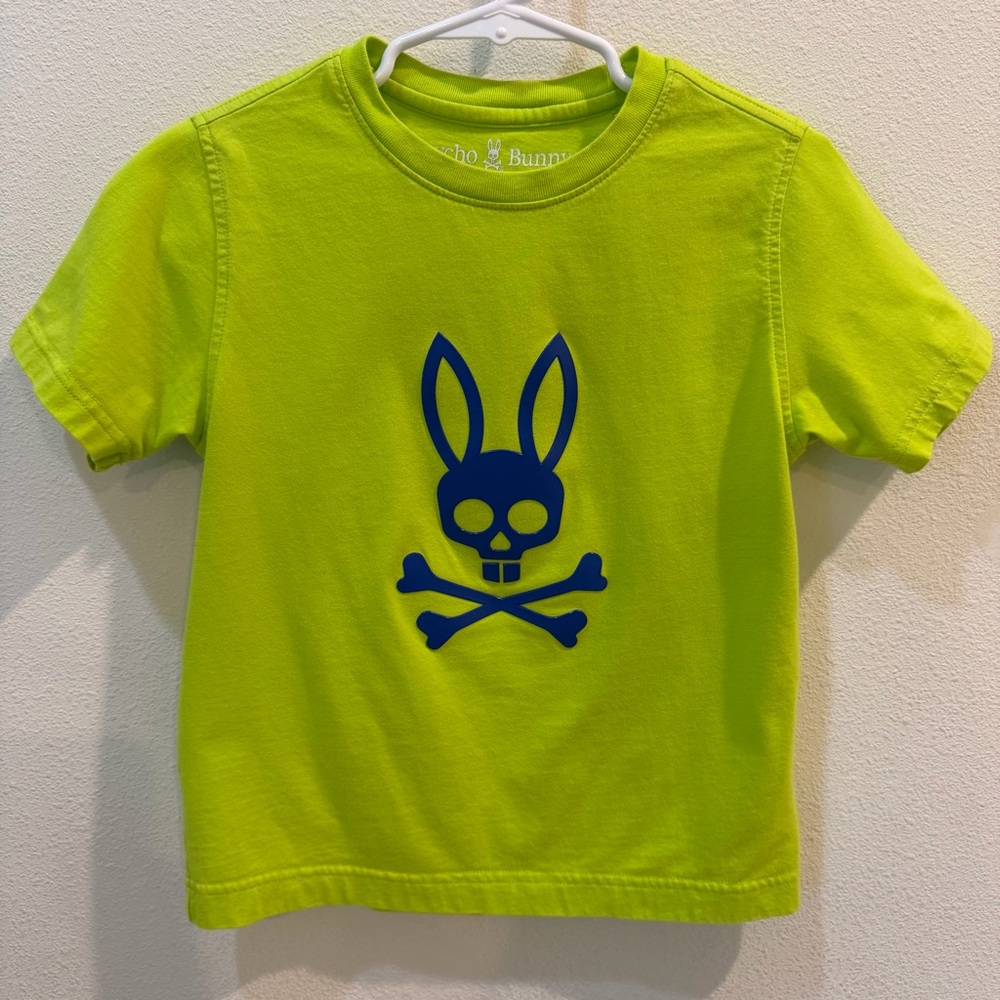 Psycho Bunny Graphic Tee Tshirt Kids Boys Size XS 5-6 Pima Cotton